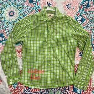 Hollister Plaid Button Men’s Medium